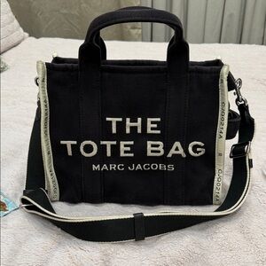 Marc Jacobs Black and Cream Tote Bag